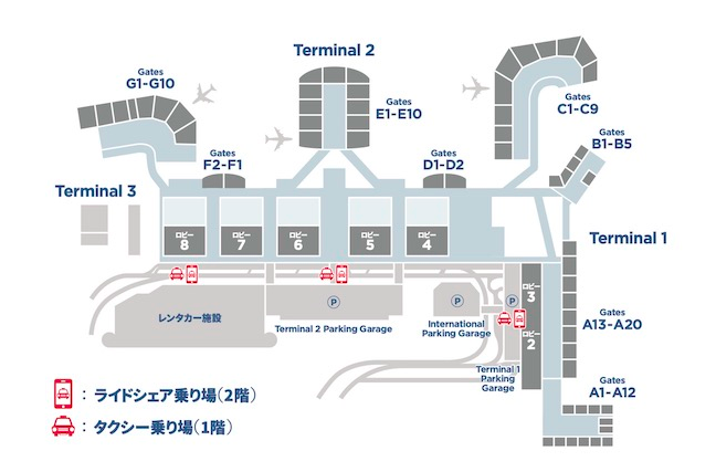 ホノルル空港タクシー乗り場